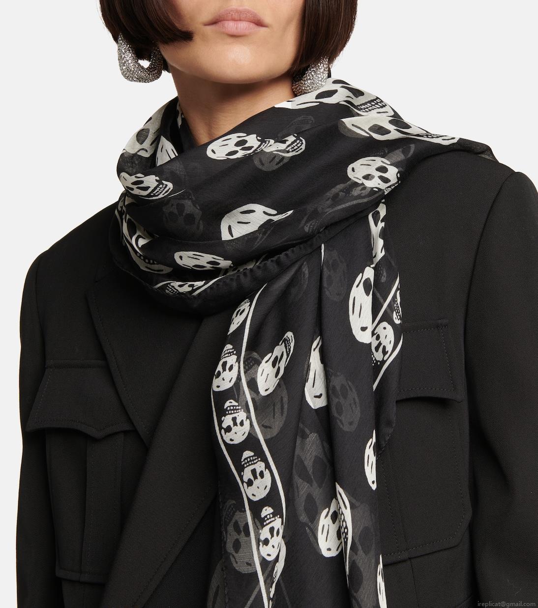 Alexander McQueenPrinted silk scarf