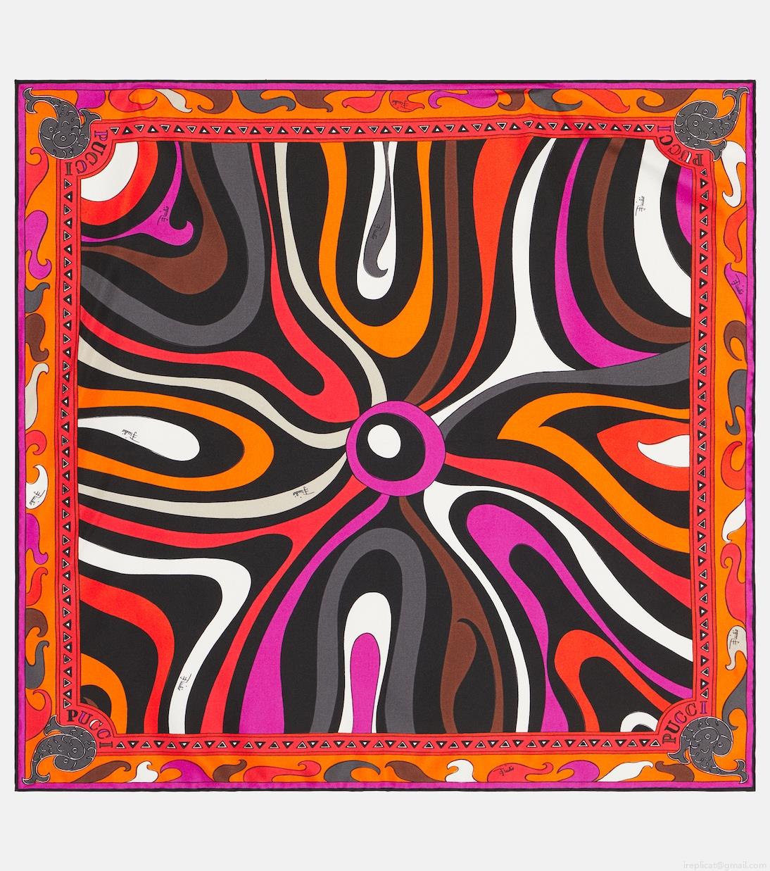 PucciMarmo silk twill scarf