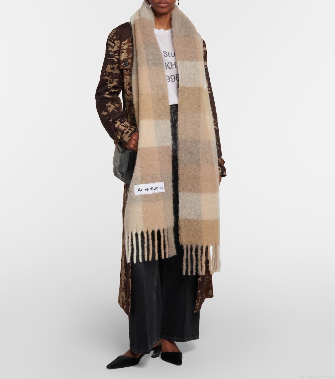 Acne StudiosVally checked alpaca-blend scarf