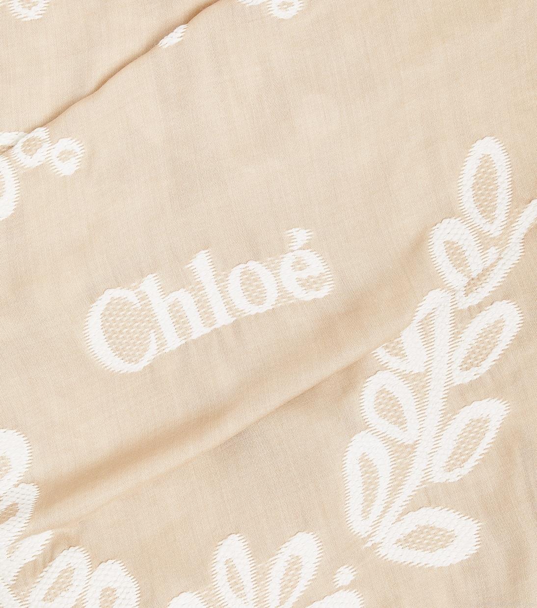 ChloéBroderie anglaise wool and silk scarf