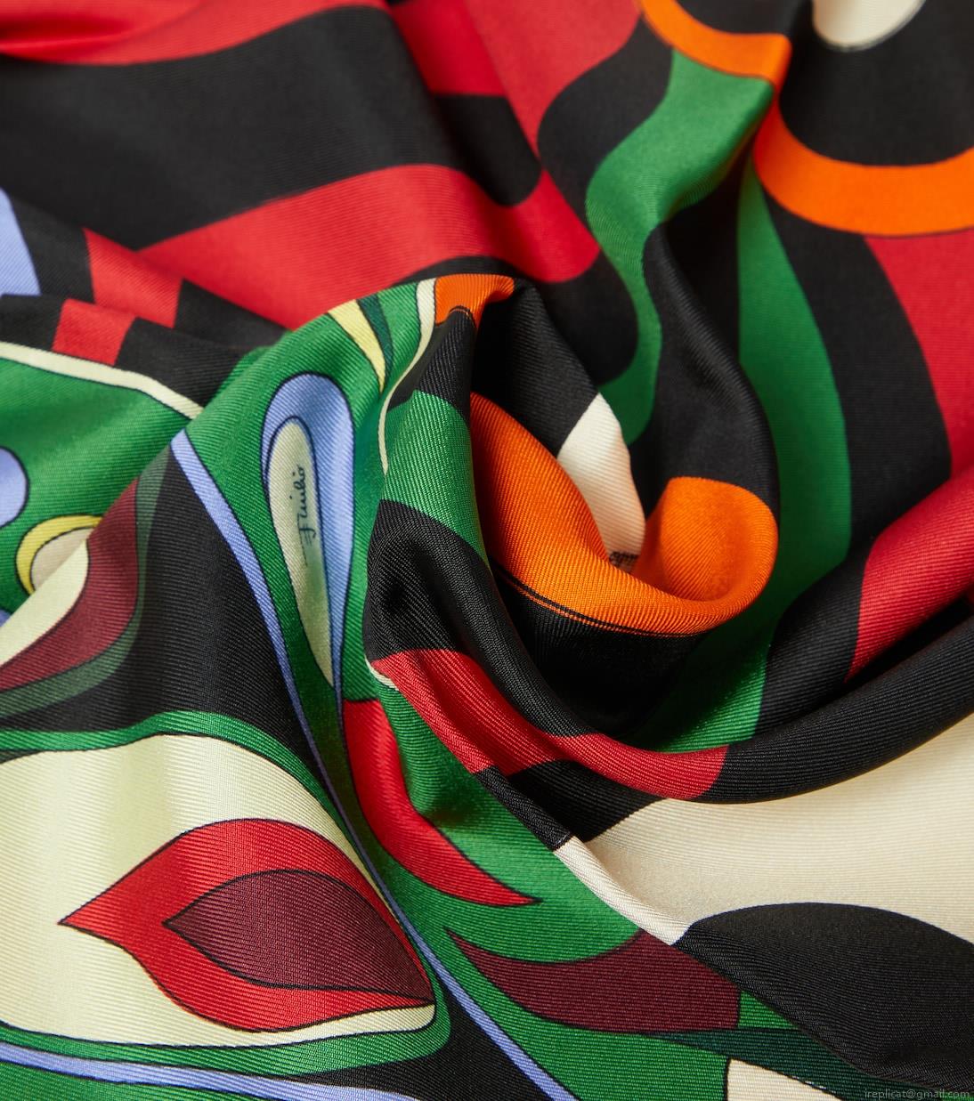 PucciPatchwork silk twill scarf