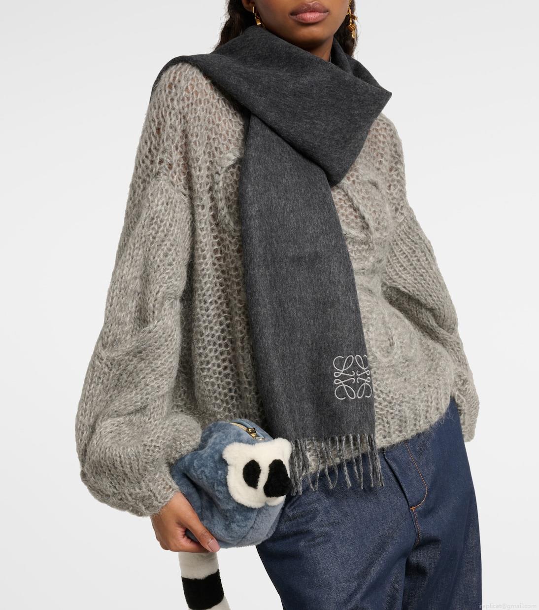 LoeweAnagram wool and cashmere scarf