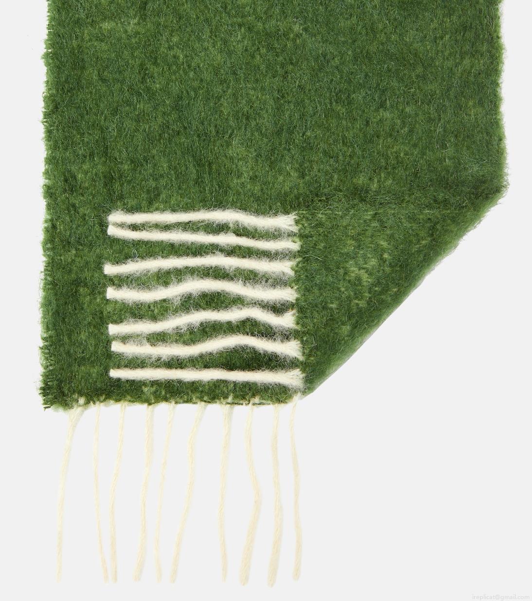 LoeweStriped mohair and wool scarf