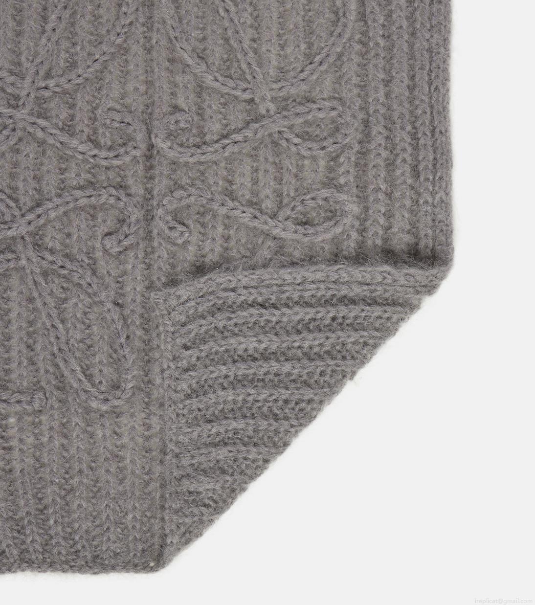 LoeweAnagram open-knit mohair-blend scarf