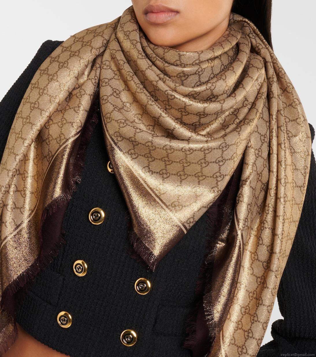 GucciGG jacquard wool scarf