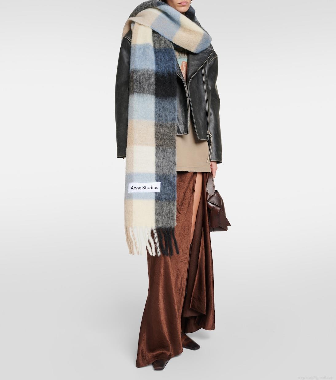 Acne StudiosChecked alpaca and wool-blend scarf