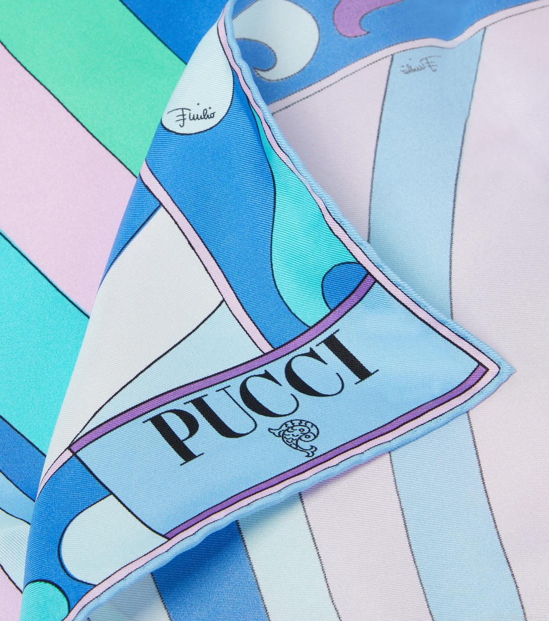 PucciPrinted silk twill scarf