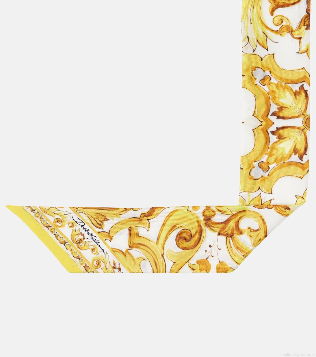 Dolce&GabbanaMajolica silk scarf