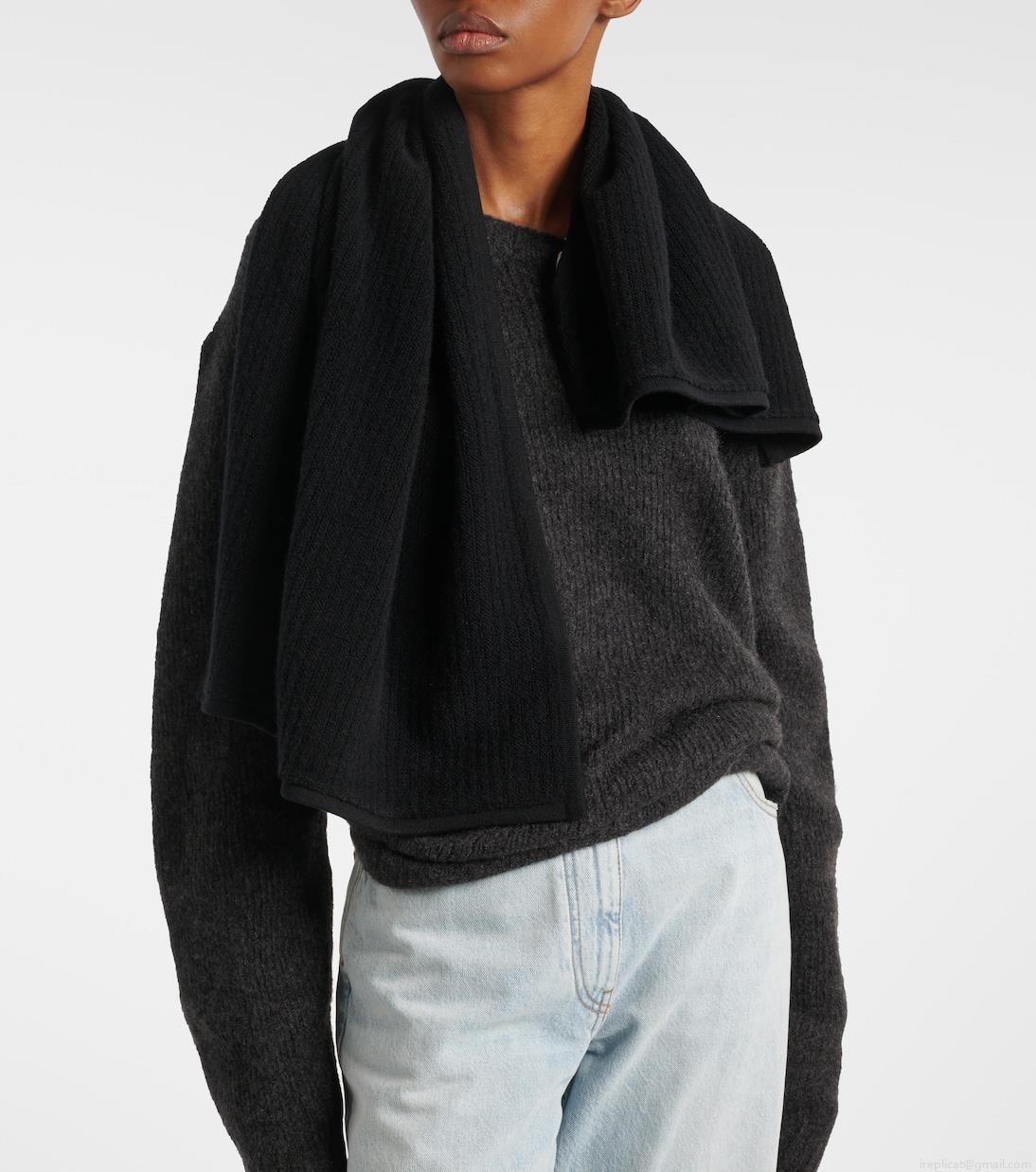 The RowStriped cashmere scarf