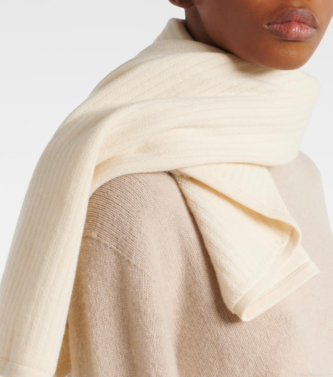 The RowStriped cashmere scarf