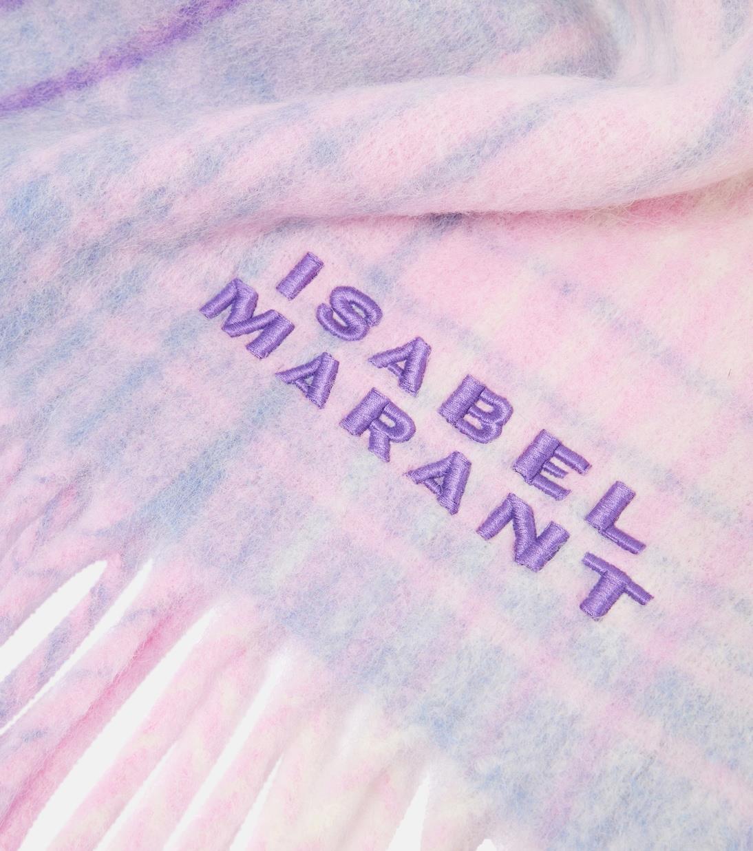 Isabel MarantFirny checked wool-blend scarf