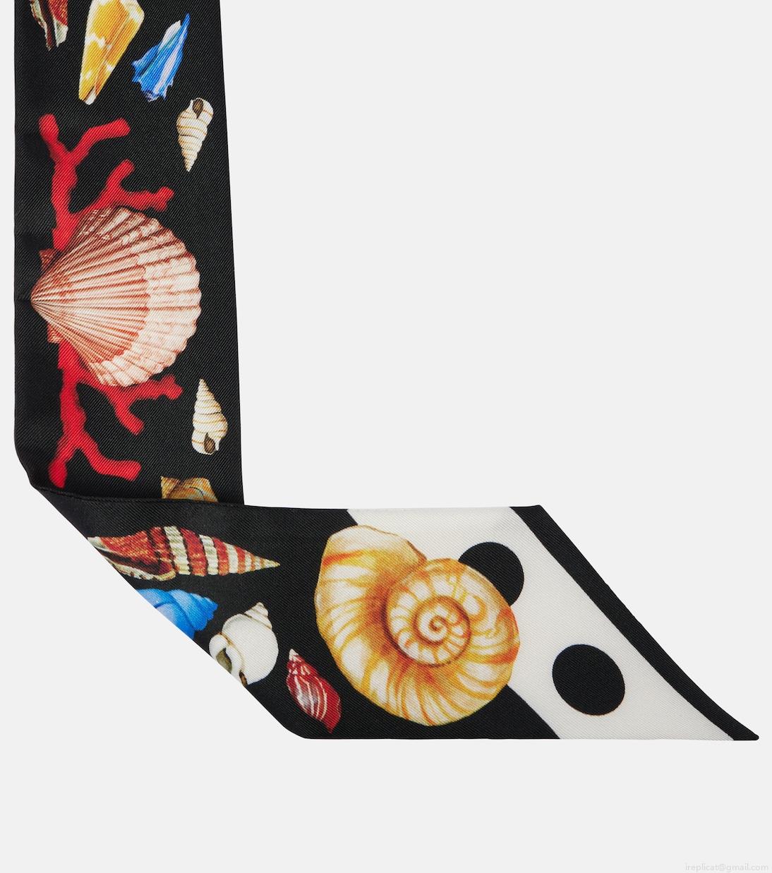 Dolce&GabbanaCapri printed silk twill scarf