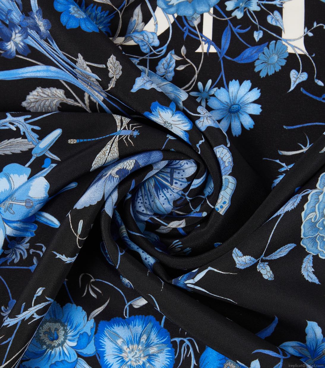 GucciFloral silk scarf