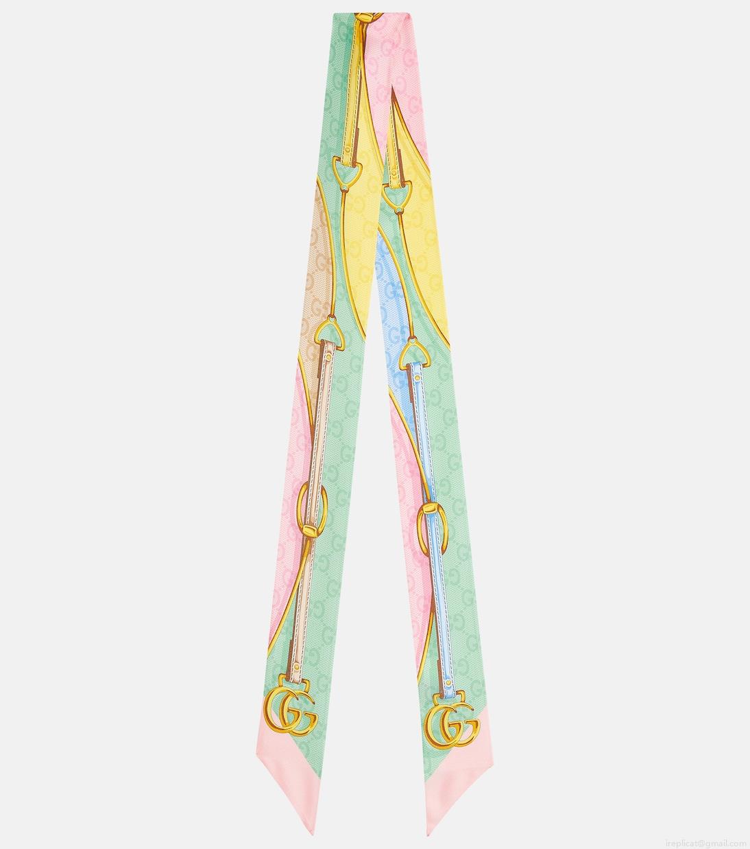 GucciGG printed silk scarf