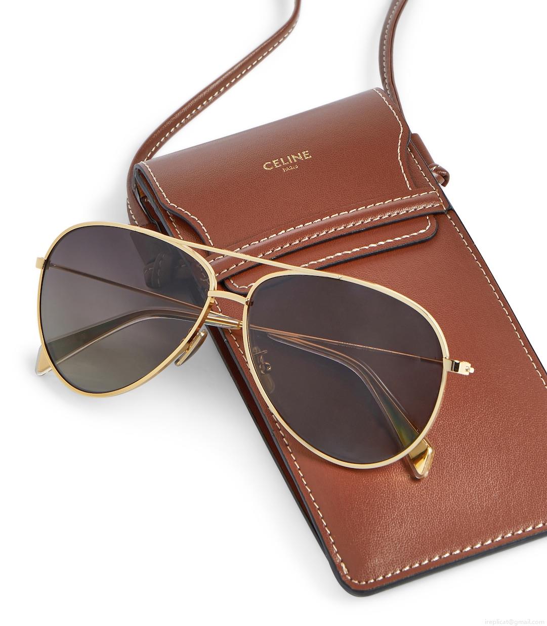 Celine EyewearAviator sunglasses with leather pouch