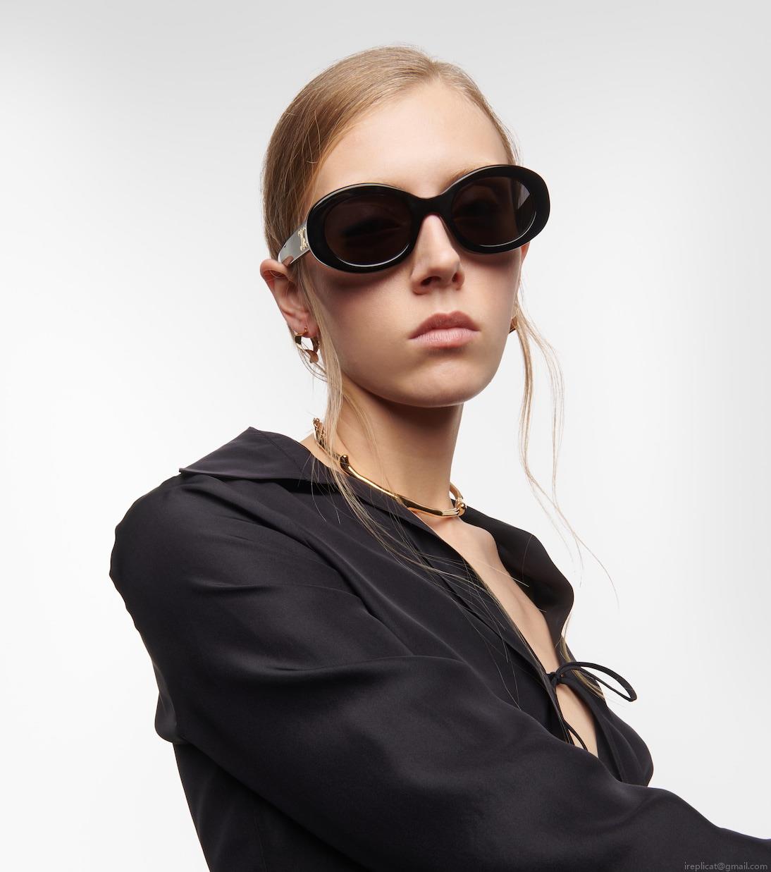 Celine EyewearTriomphe 01 oval sunglasses