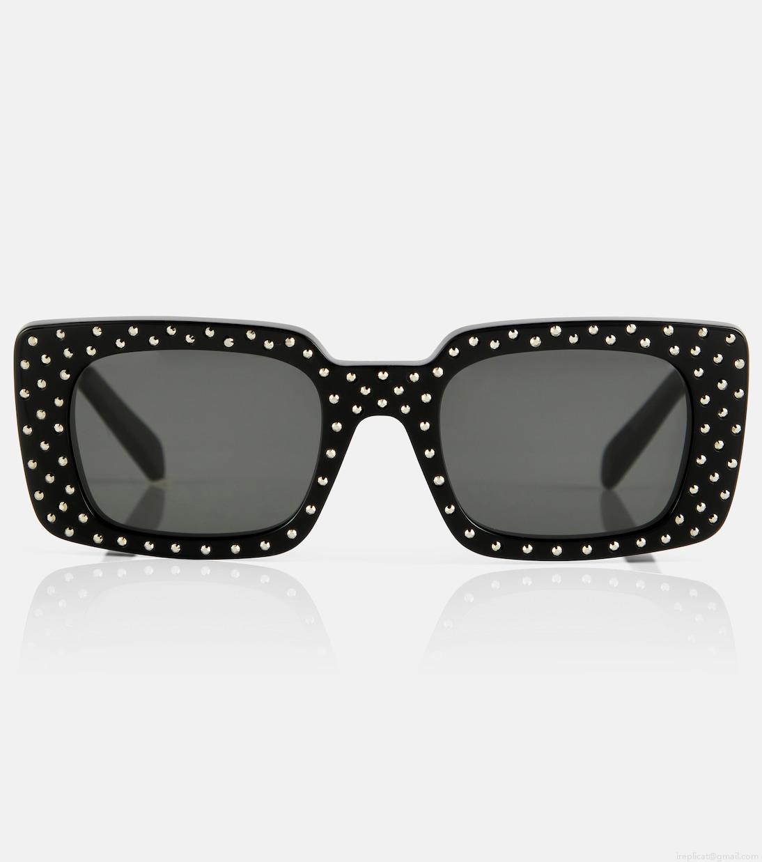 Celine EyewearEmbellished rectangular sunglasses