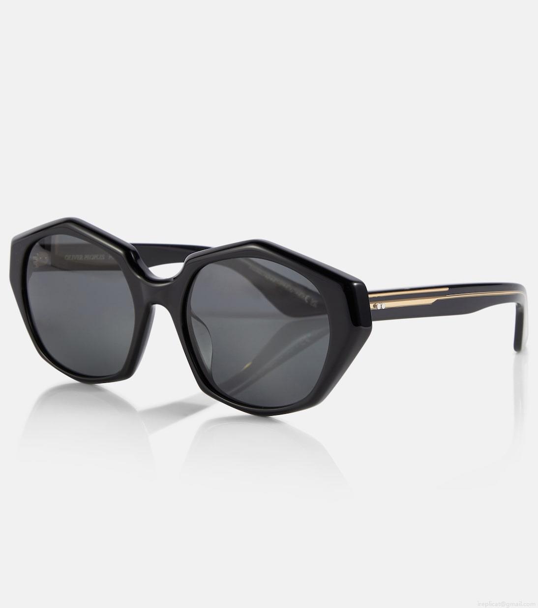 Khaitex Oliver Peoples hexagonal sunglasses