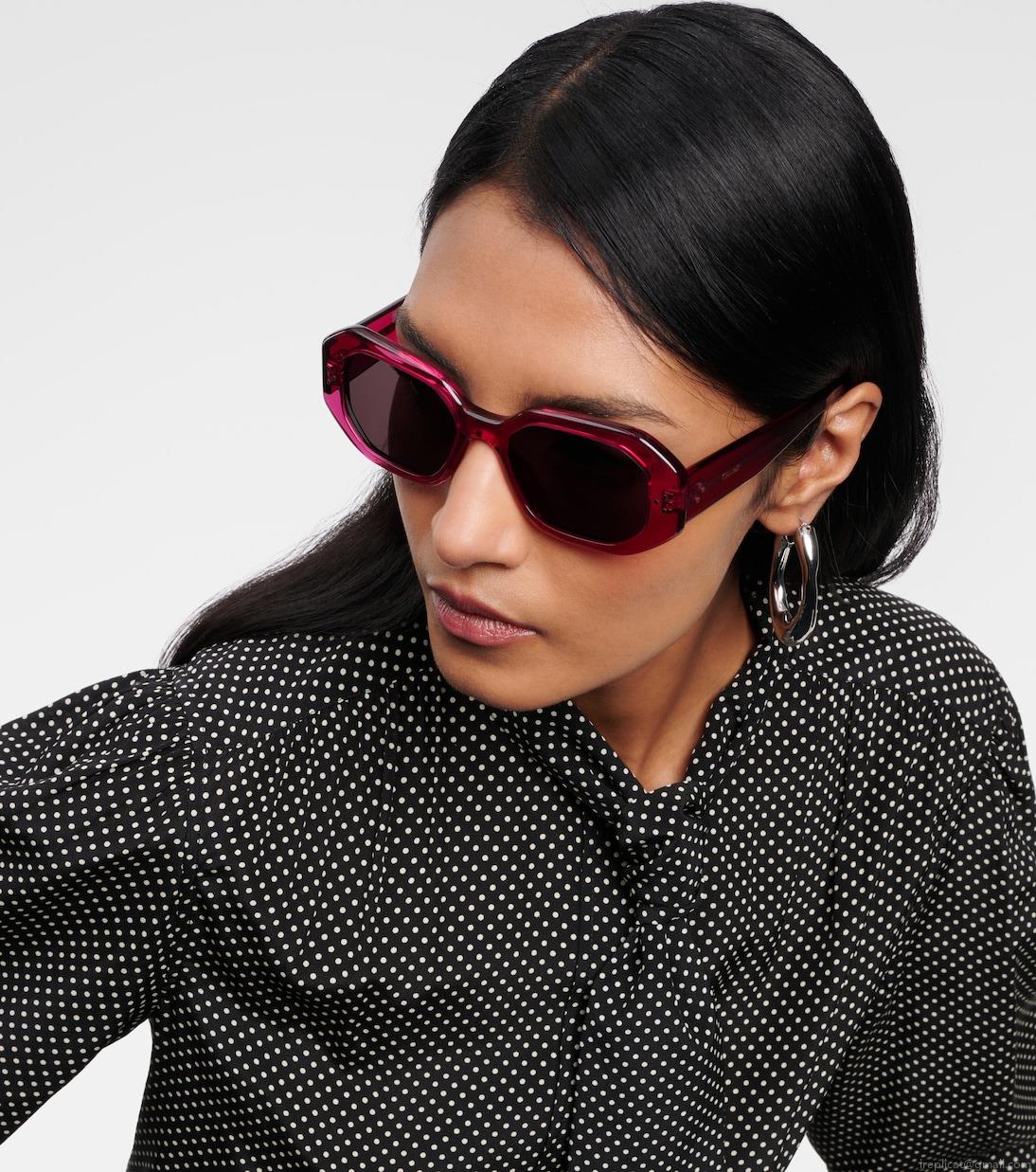 Celine EyewearBold 3 Dots oval sunglasses