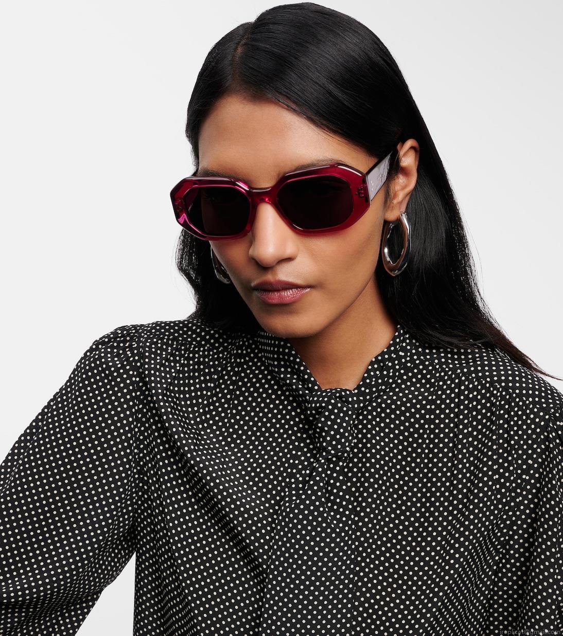 Celine EyewearBold 3 Dots oval sunglasses