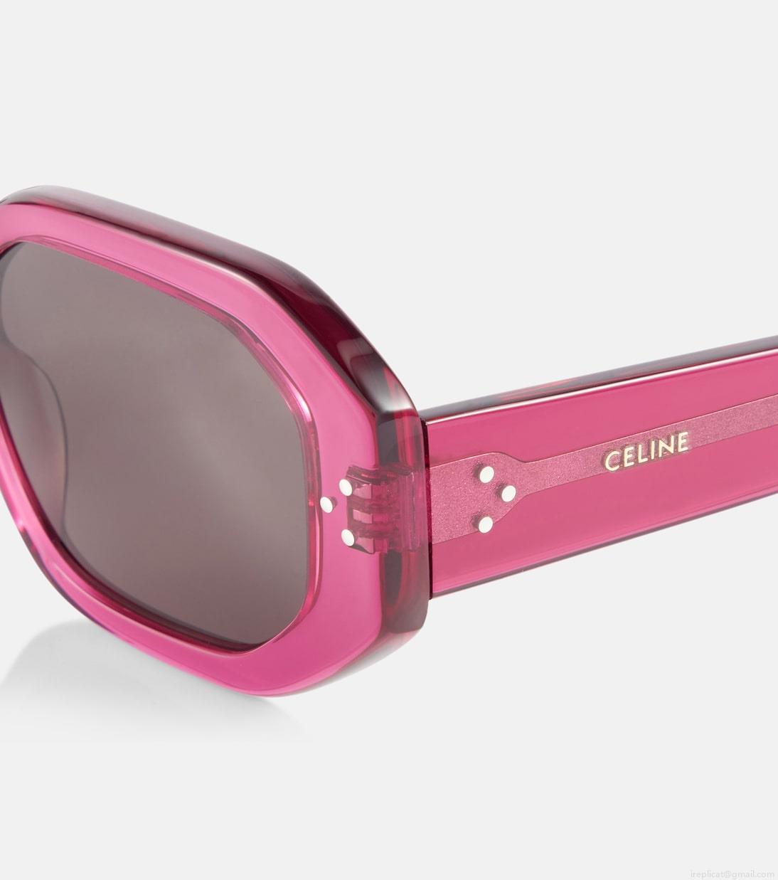 Celine EyewearBold 3 Dots oval sunglasses