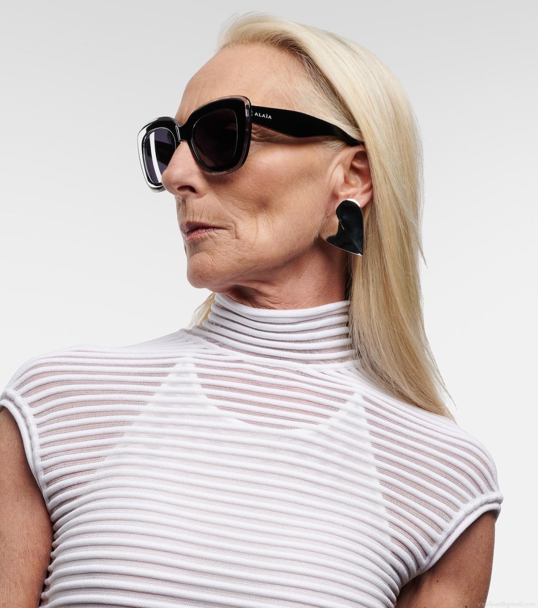 AlaïaLogo square sunglasses