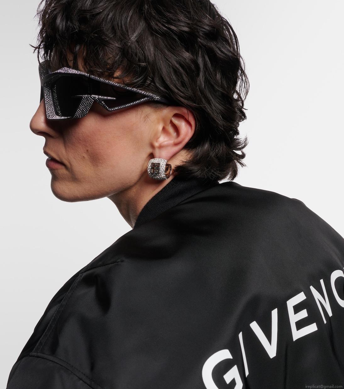 GivenchyGiv Cut crystal-embellished shield sunglasses