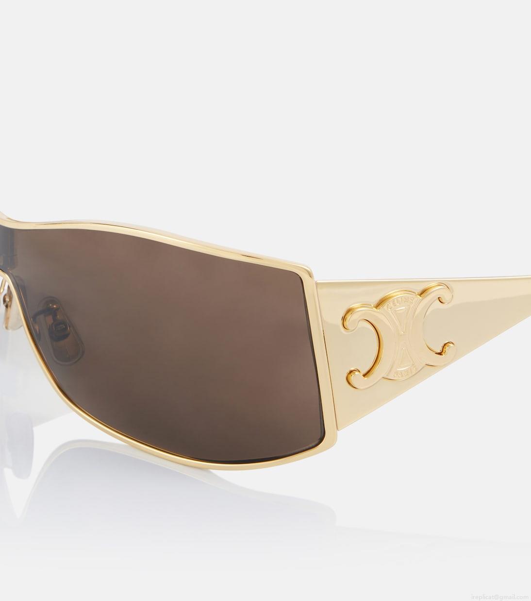 Celine EyewearTriomphe Metal Racer shield sunglasses