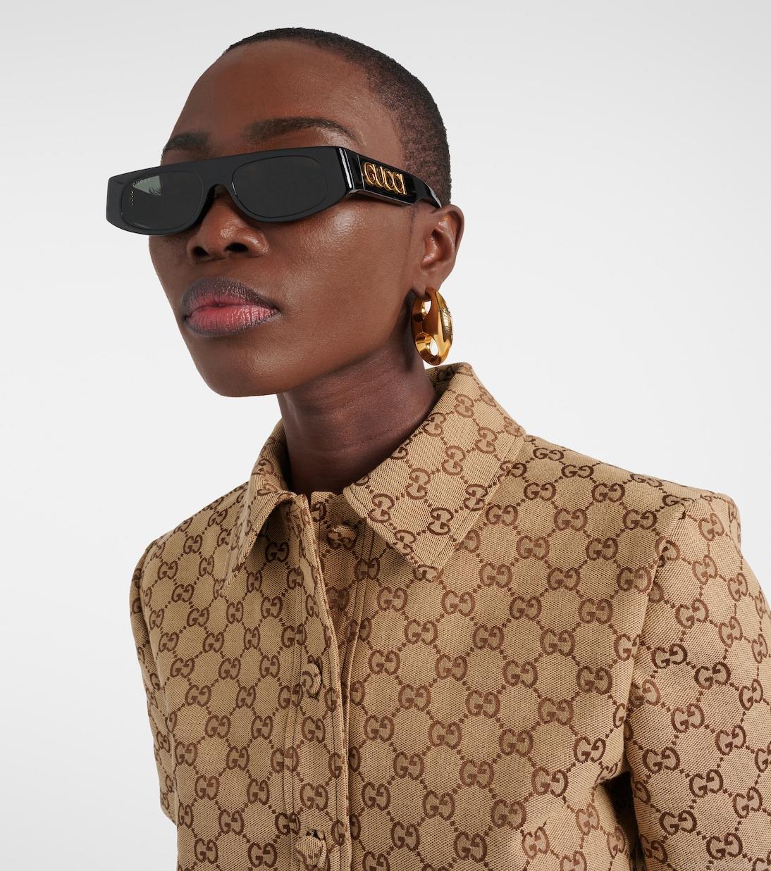 GucciLogo rectangular sunglasses