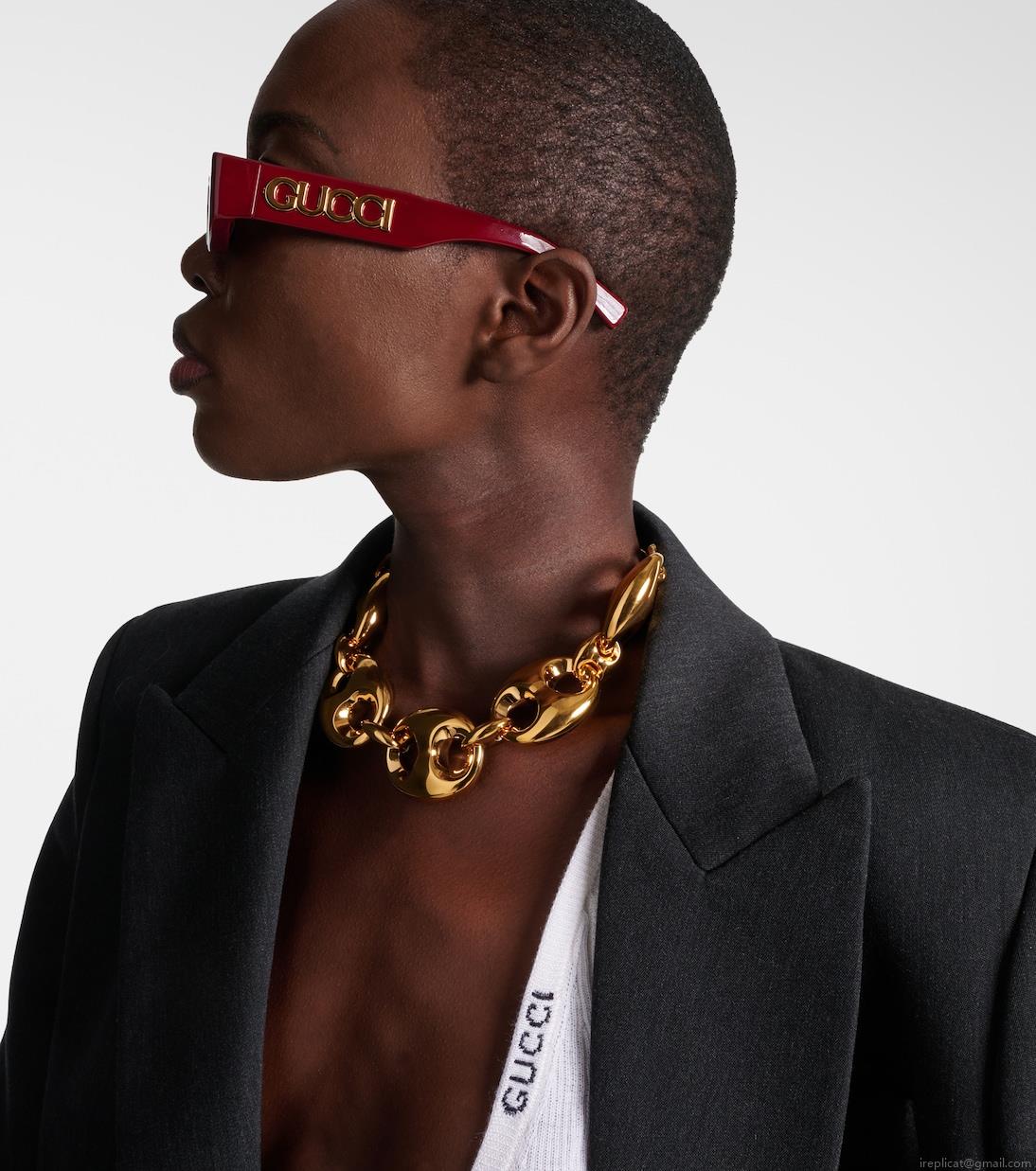 GucciLogo rectangular sunglasses