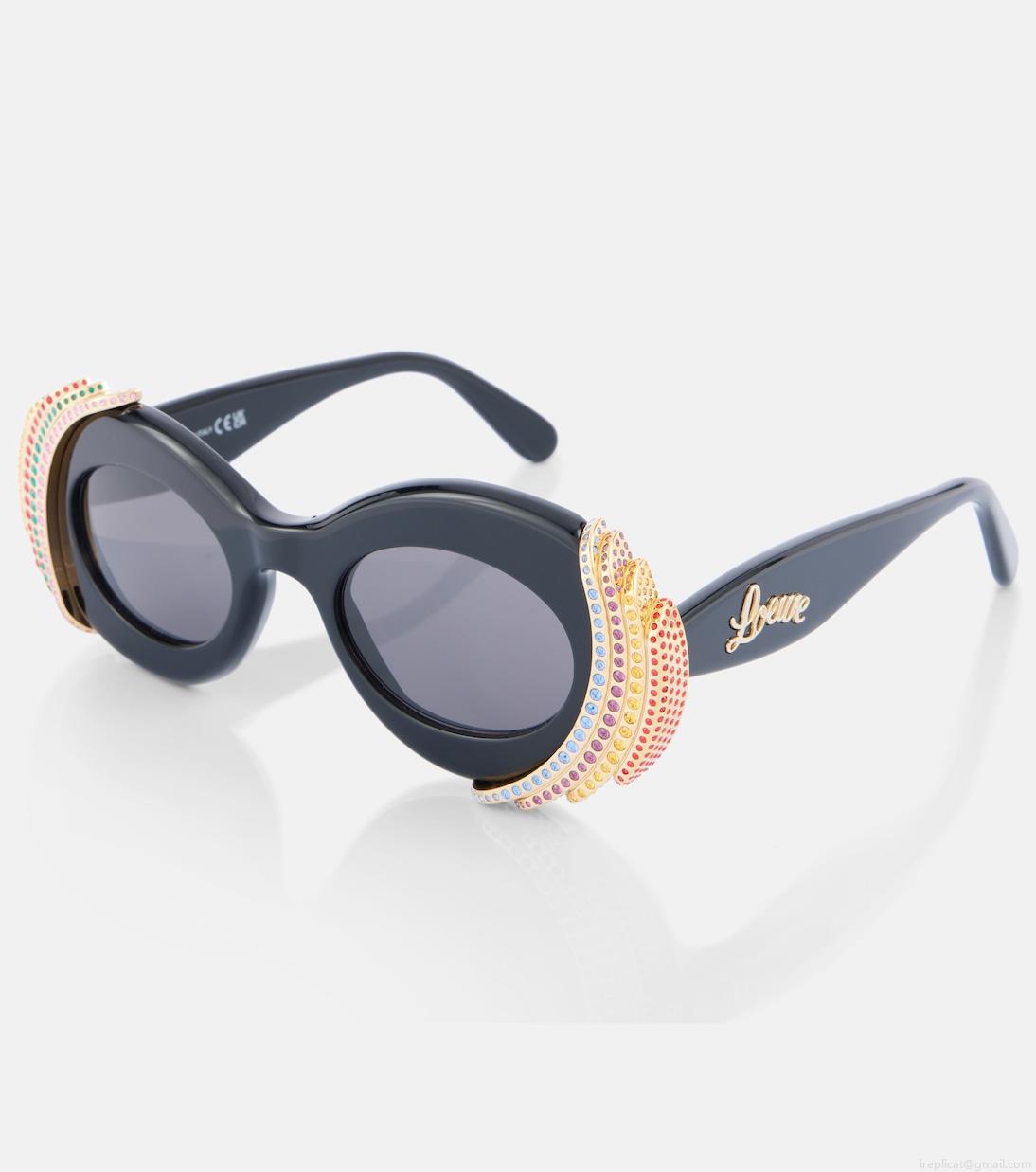 LoewePaula\'s Ibiza embellished round sunglasses