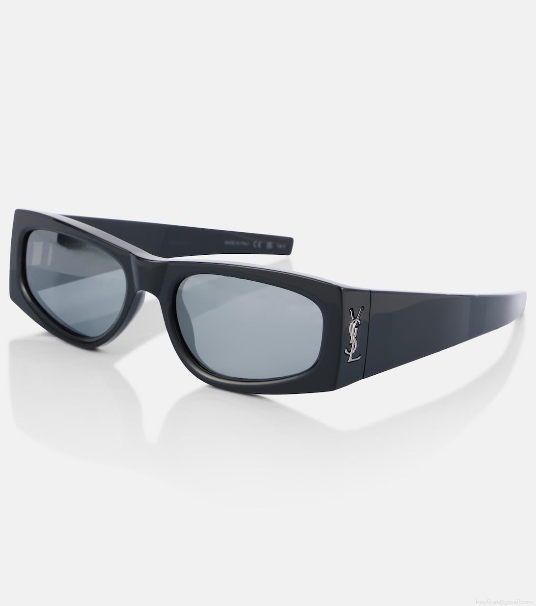 Saint LaurentMonogram rectangular sunglasses